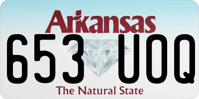 AR license plate 653UOQ
