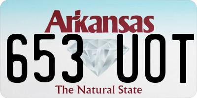 AR license plate 653UOT