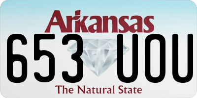 AR license plate 653UOU