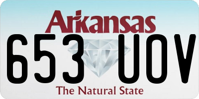 AR license plate 653UOV