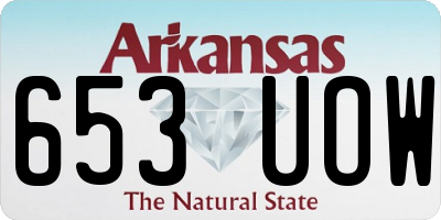AR license plate 653UOW