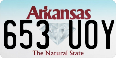 AR license plate 653UOY