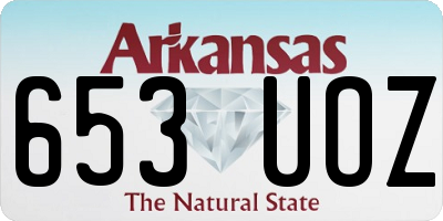 AR license plate 653UOZ