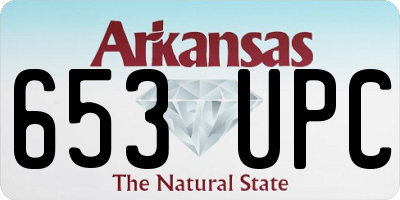 AR license plate 653UPC