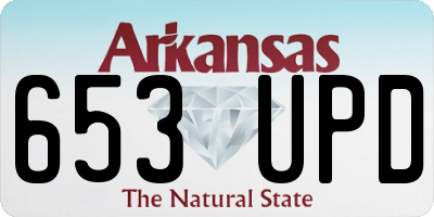 AR license plate 653UPD