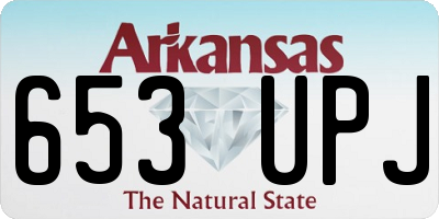 AR license plate 653UPJ
