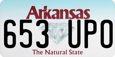 AR license plate 653UPO