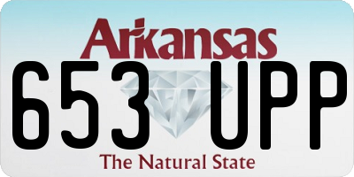 AR license plate 653UPP