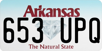 AR license plate 653UPQ