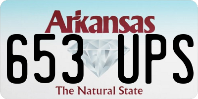 AR license plate 653UPS