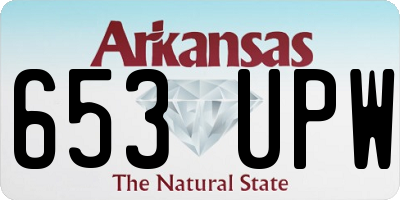 AR license plate 653UPW