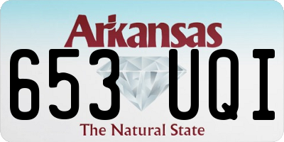 AR license plate 653UQI