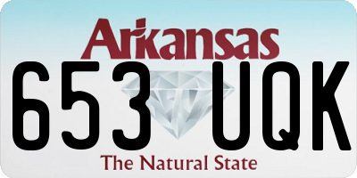 AR license plate 653UQK