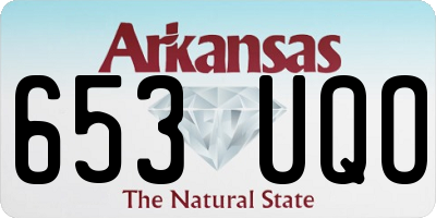 AR license plate 653UQO