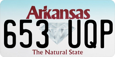 AR license plate 653UQP