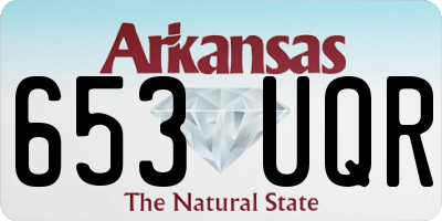 AR license plate 653UQR