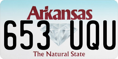 AR license plate 653UQU