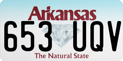 AR license plate 653UQV