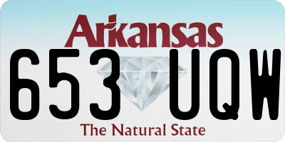 AR license plate 653UQW