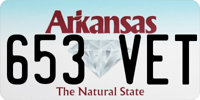 AR license plate 653VET