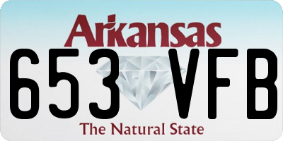 AR license plate 653VFB
