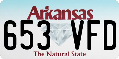 AR license plate 653VFD