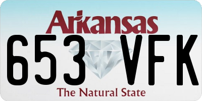 AR license plate 653VFK