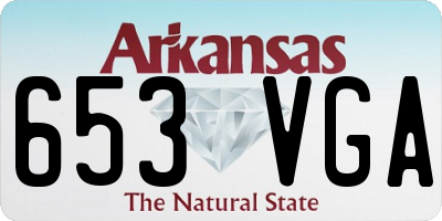 AR license plate 653VGA