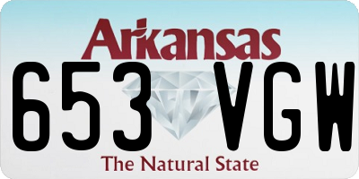 AR license plate 653VGW