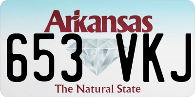 AR license plate 653VKJ