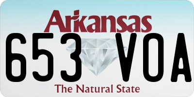 AR license plate 653VOA