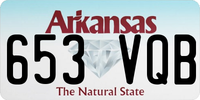 AR license plate 653VQB