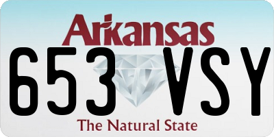 AR license plate 653VSY