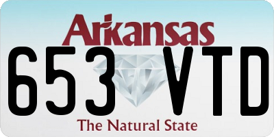 AR license plate 653VTD