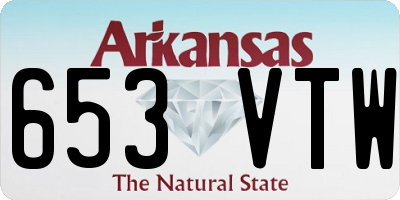AR license plate 653VTW