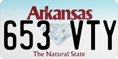 AR license plate 653VTY