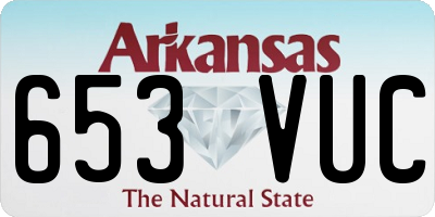 AR license plate 653VUC