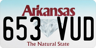 AR license plate 653VUD