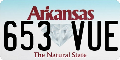 AR license plate 653VUE