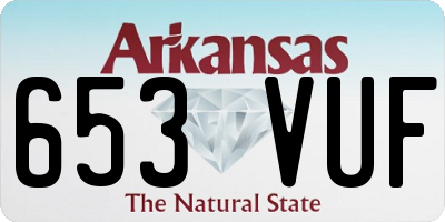 AR license plate 653VUF