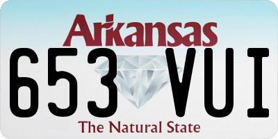 AR license plate 653VUI
