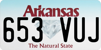 AR license plate 653VUJ