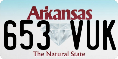 AR license plate 653VUK