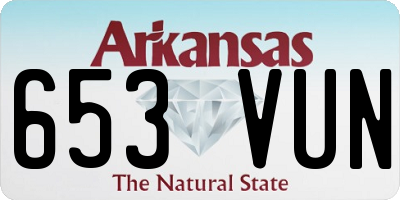 AR license plate 653VUN