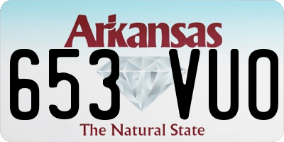 AR license plate 653VUO