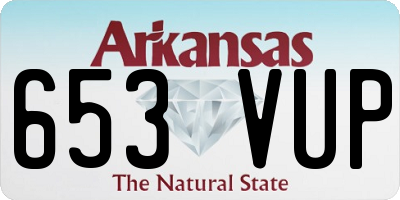 AR license plate 653VUP
