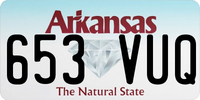 AR license plate 653VUQ