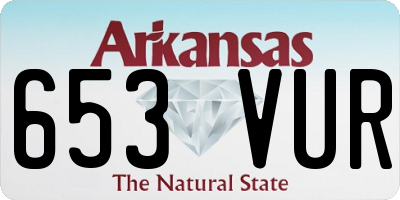 AR license plate 653VUR