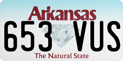 AR license plate 653VUS