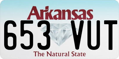 AR license plate 653VUT